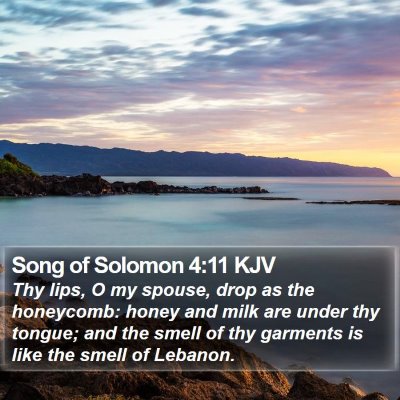 Song of Solomon 4:11 KJV Bible Verse Image