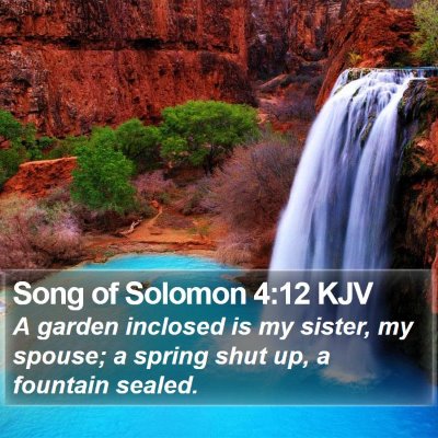 Song of Solomon 4:12 KJV Bible Verse Image
