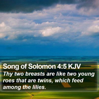 Song of Solomon 4:5 KJV Bible Verse Image