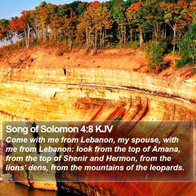 Song of Solomon 4:8 KJV Bible Verse Image