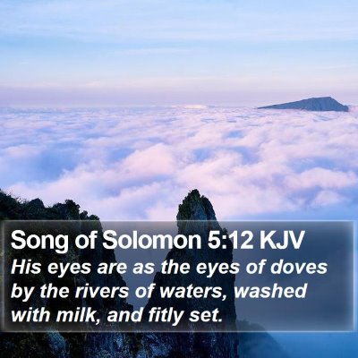 Song of Solomon 5:12 KJV Bible Verse Image