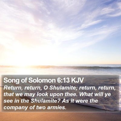 Song of Solomon 6:13 KJV Bible Verse Image