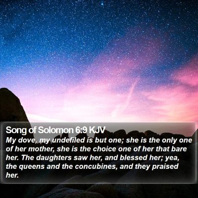 Song of Solomon 6:9 KJV Bible Verse Image
