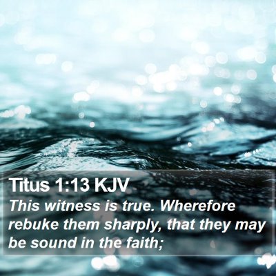 Titus 1:13 KJV Bible Verse Image
