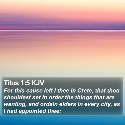 Titus 1:5 KJV Bible Verse Image