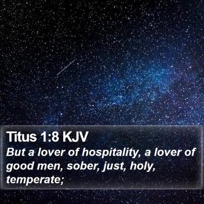 Titus 1:8 KJV Bible Verse Image