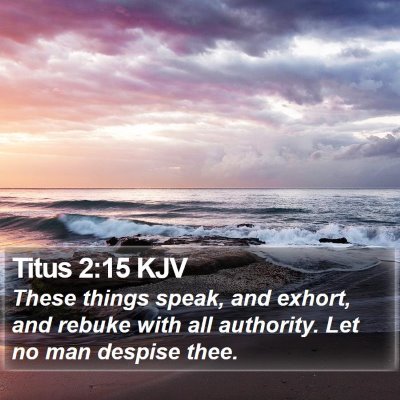 Titus 2:15 KJV Bible Verse Image