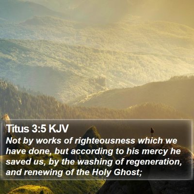 Titus 3:5 KJV Bible Verse Image