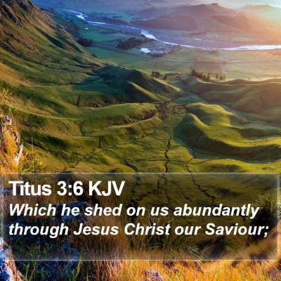 Titus 3:6 KJV Bible Verse Image
