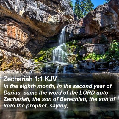 Zechariah 1:1 KJV Bible Verse Image