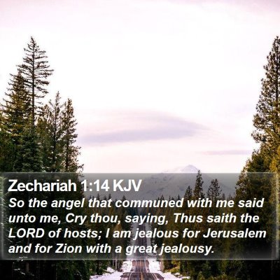 Zechariah 1:14 KJV Bible Verse Image