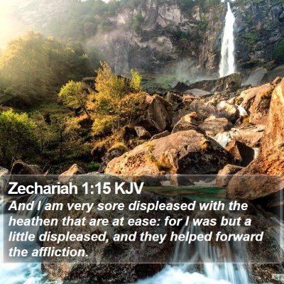 Zechariah 1:15 KJV Bible Verse Image