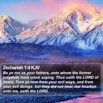 Zechariah 1:4 KJV Bible Verse Image