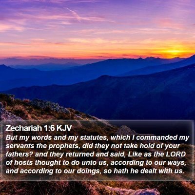 Zechariah 1:6 KJV Bible Verse Image