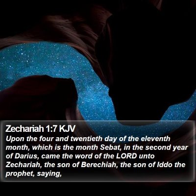 Zechariah 1:7 KJV Bible Verse Image