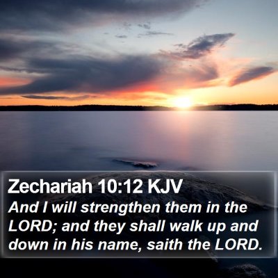 Zechariah 10:12 KJV Bible Verse Image