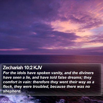 Zechariah 10:2 KJV Bible Verse Image