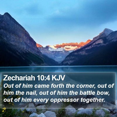 Zechariah 10:4 KJV Bible Verse Image