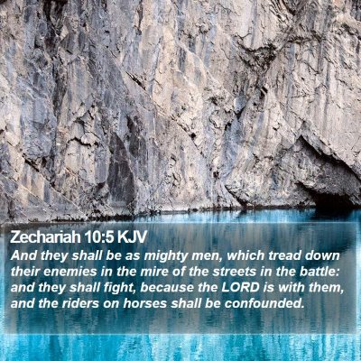 Zechariah 10:5 KJV Bible Verse Image