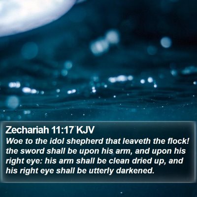 Zechariah 11:17 KJV Bible Verse Image