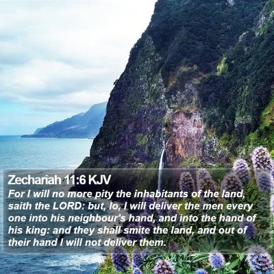 Zechariah 11:6 KJV Bible Verse Image