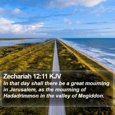 Zechariah 12:11 KJV Bible Verse Image