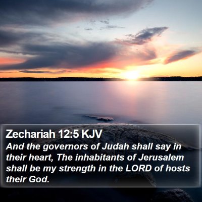 Zechariah 12:5 KJV Bible Verse Image