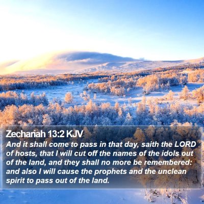 Zechariah 13:2 KJV Bible Verse Image