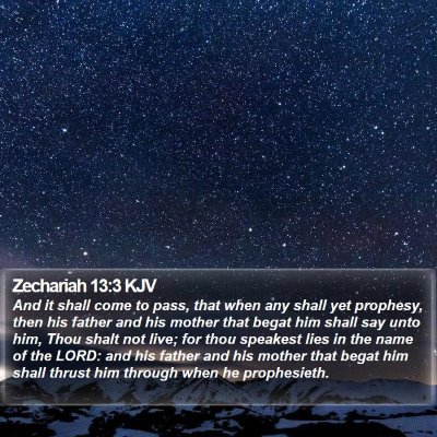 Zechariah 13:3 KJV Bible Verse Image