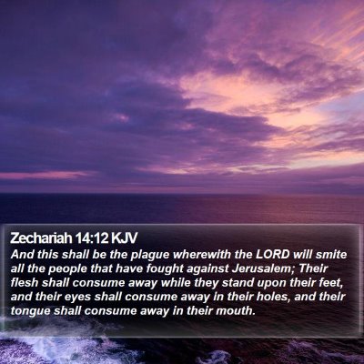 Zechariah 14:12 KJV Bible Verse Image