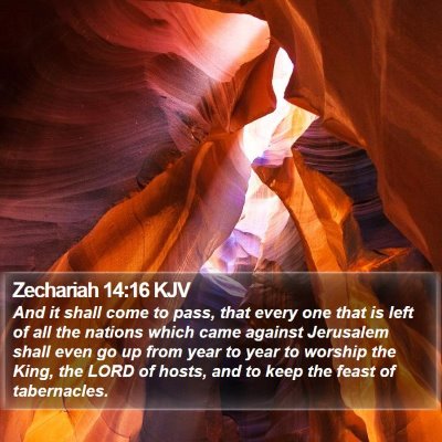 Zechariah 14:16 KJV Bible Verse Image