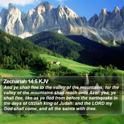 Zechariah 14:5 KJV Bible Verse Image