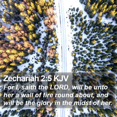 Zechariah 2:5 KJV Bible Verse Image
