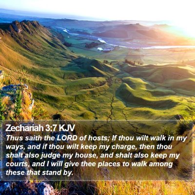 Zechariah 3:7 KJV Bible Verse Image