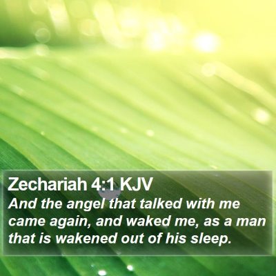 Zechariah 4:1 KJV Bible Verse Image