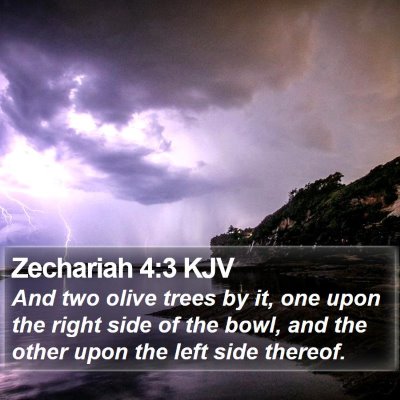Zechariah 4:3 KJV Bible Verse Image
