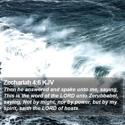 Zechariah 4:6 KJV Bible Verse Image