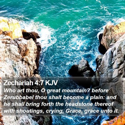 Zechariah 4:7 KJV Bible Verse Image