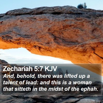 Zechariah 5:7 KJV Bible Verse Image