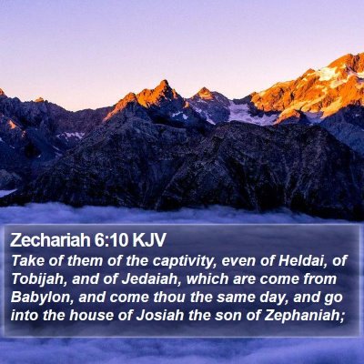 Zechariah 6:10 KJV Bible Verse Image