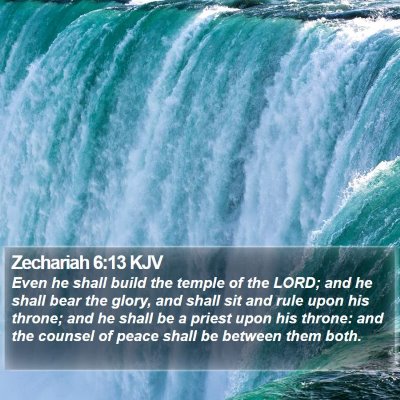 Zechariah 6:13 KJV Bible Verse Image