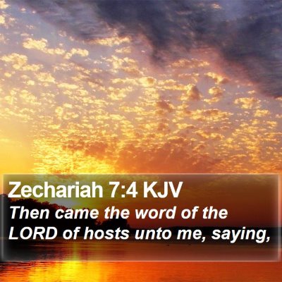 Zechariah 7:4 KJV Bible Verse Image