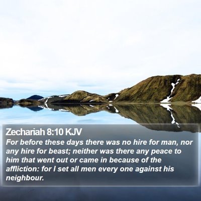 Zechariah 8:10 KJV Bible Verse Image