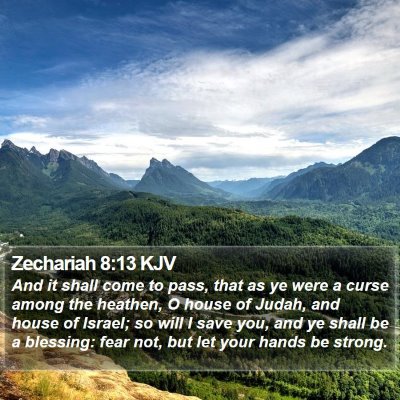 Zechariah 8:13 KJV Bible Verse Image