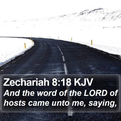 Zechariah 8:18 KJV Bible Verse Image