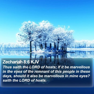 Zechariah 8:6 KJV Bible Verse Image