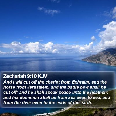 Zechariah 9:10 KJV Bible Verse Image