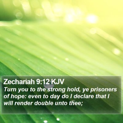 Zechariah 9:12 KJV Bible Verse Image
