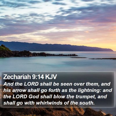 Zechariah 9:14 KJV Bible Verse Image