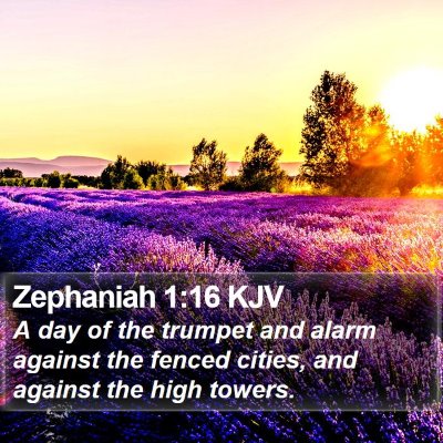 Zephaniah 1:16 KJV Bible Verse Image